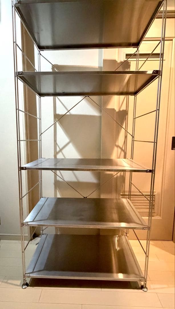 無印良品　ステンレスユニットシェルフ　ワイド　大