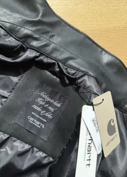 Carhartt WIP DETROIT ブラックレザージャケット 早い者勝ち