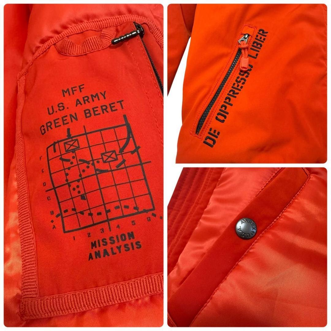 ✨極美品✨AVIREX　MOD　HALO　MA-1　フライトジャケット　オレンジ