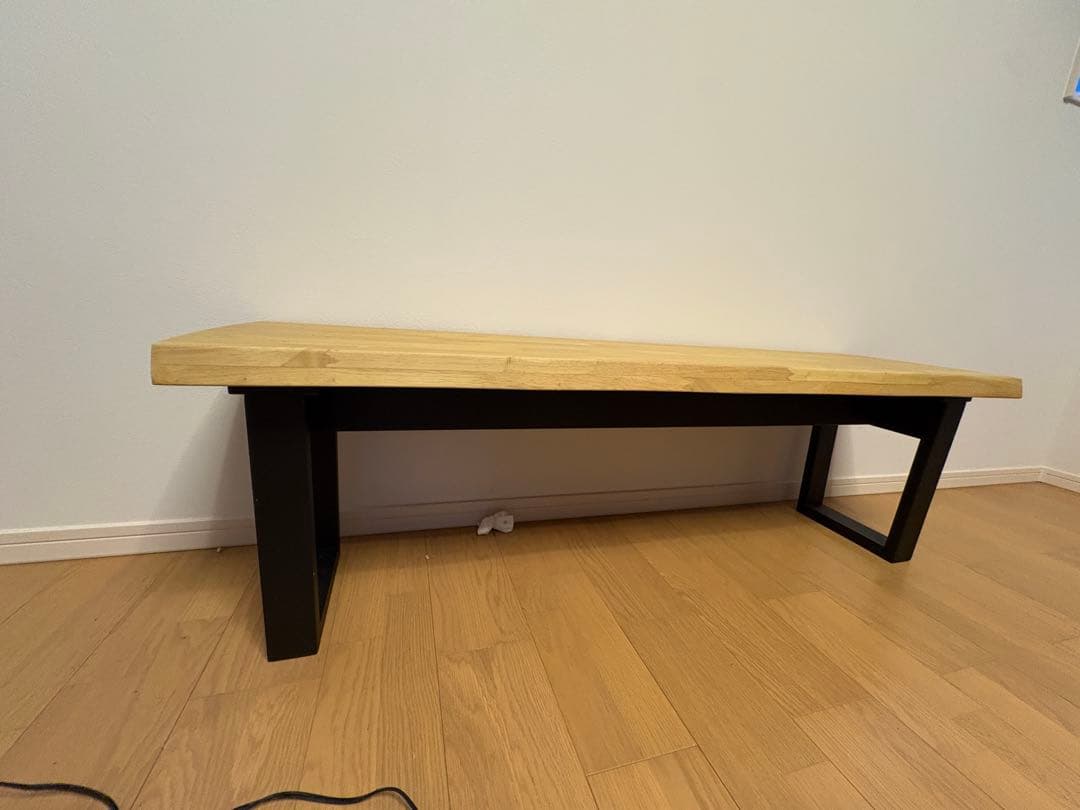 【引取り限定】木製長方形ダイニングテーブルと椅子6脚　ベンチセット