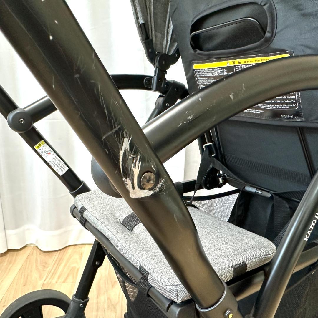 【美品】KATOJI 2人乗りベビーカー 2-Seater グレー
