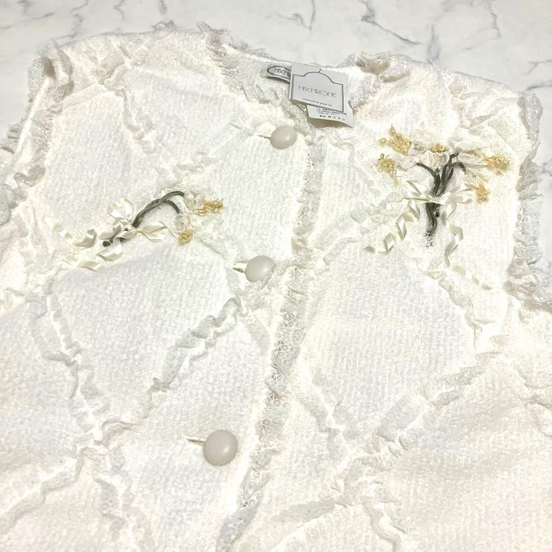 【新品未使用】CaEtLa さえら　ヒスクローネ　フラワー刺繍　レース　ベスト