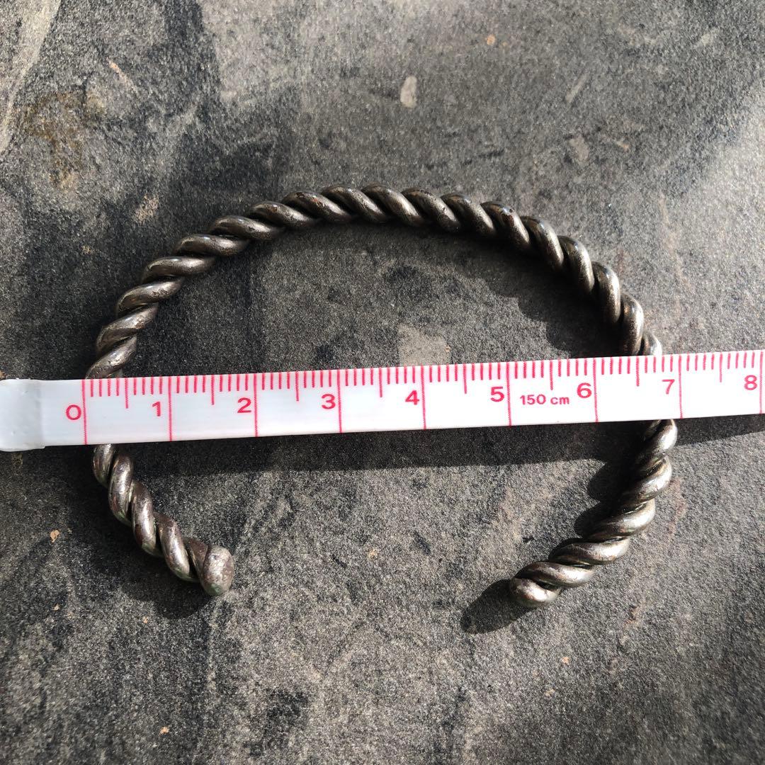 シルバー　バングル　ツイスト　ナバホ　インディアンジュエリー