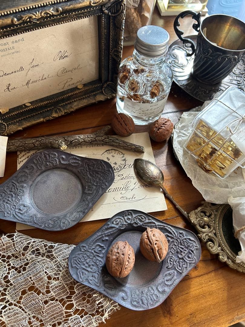 望月万里 茶托 イッチン 煎茶道具 器 茶器セット