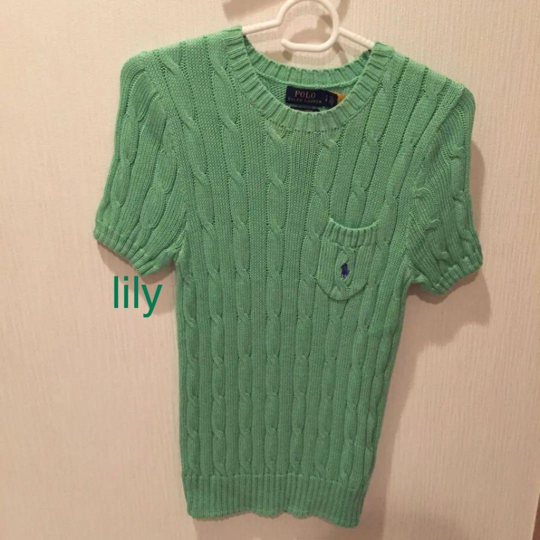 大人気 ポロラルフローレン　ケーブルニット　半袖　ショートスリーブ　セーター
