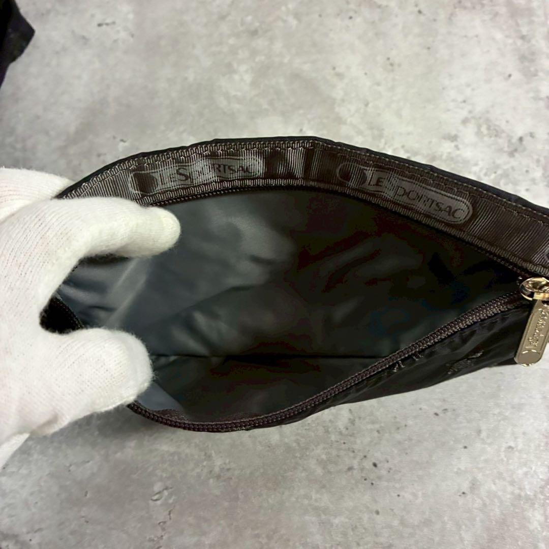 LeSportsac 　ボストンバッグ　 ポーチ　モリー　猫　ブラック　レスポ