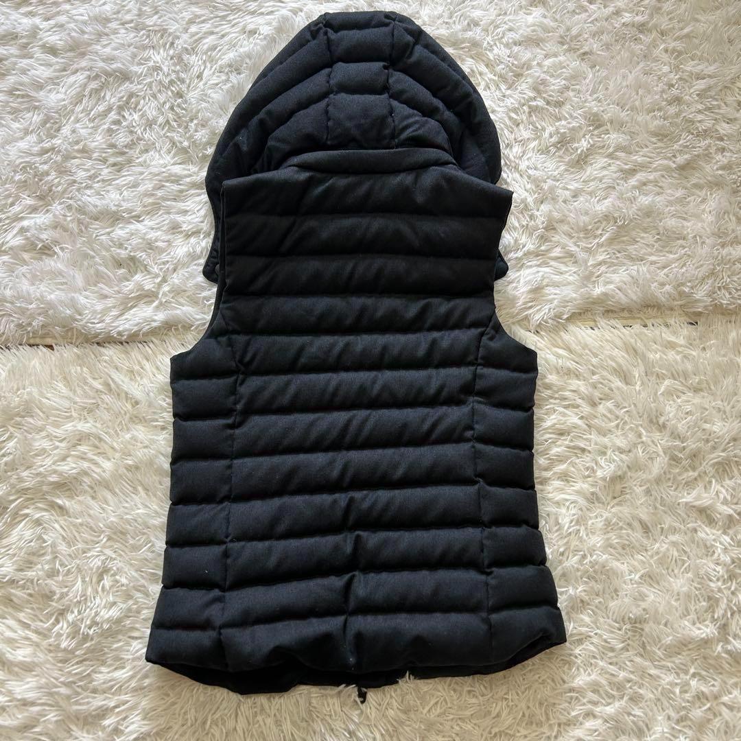 人気 タトラス TATRAS フード ジップアップ ダウンベスト 紺 ネイビー