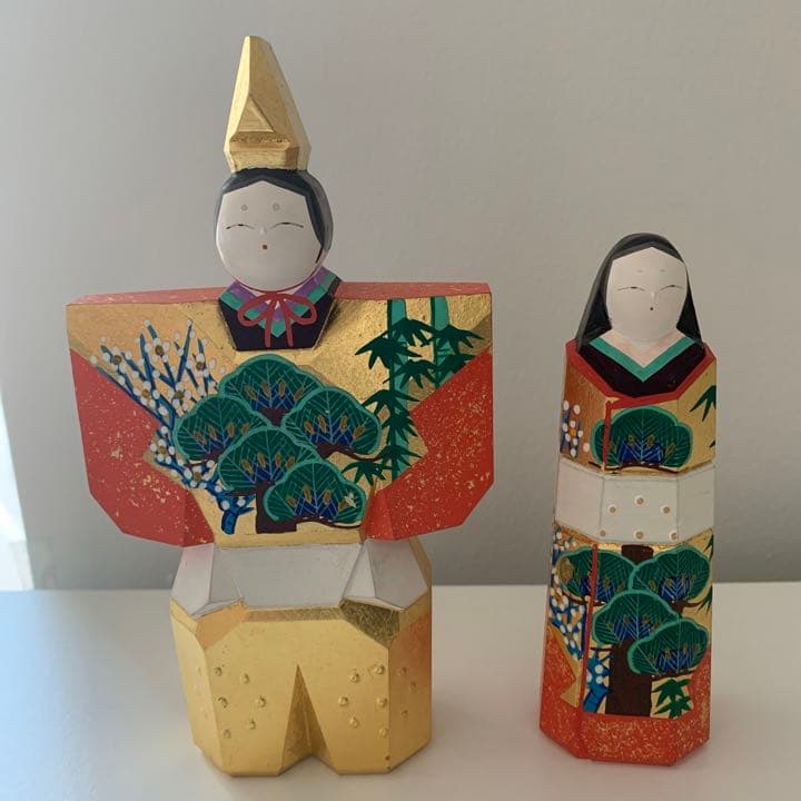 一刀彫　立ち雛　☆お値下げしました