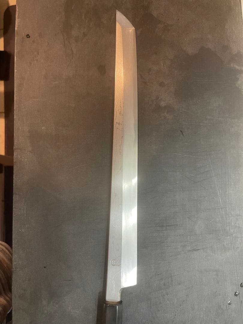 堺菊守 菊月 30cm 尺 先丸タコ引き 刀型 青一鋼 本刃付け済