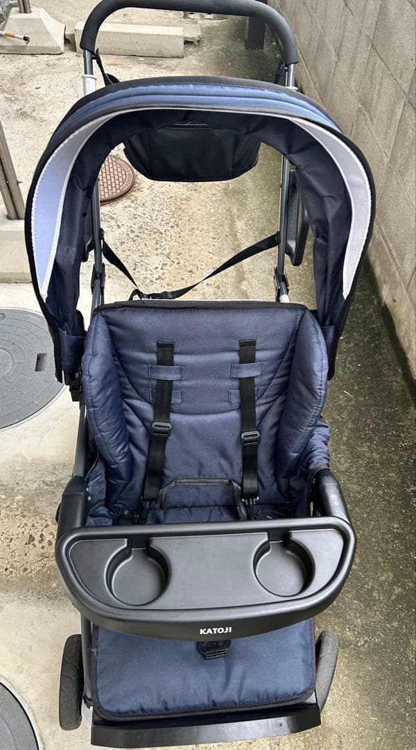 KATOJI カトージ　ベビーカー　二人でゴー　ネイビー