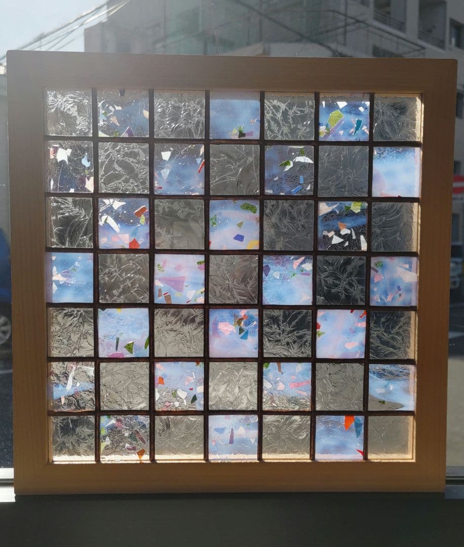 ステンドグラスパネル 「春よこい」