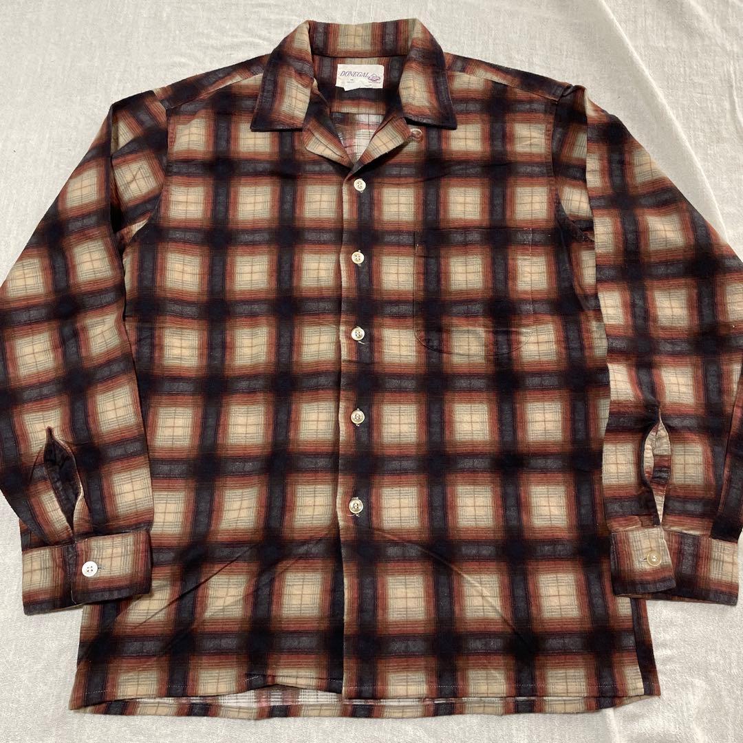 60s vintage プリントネルシャツ