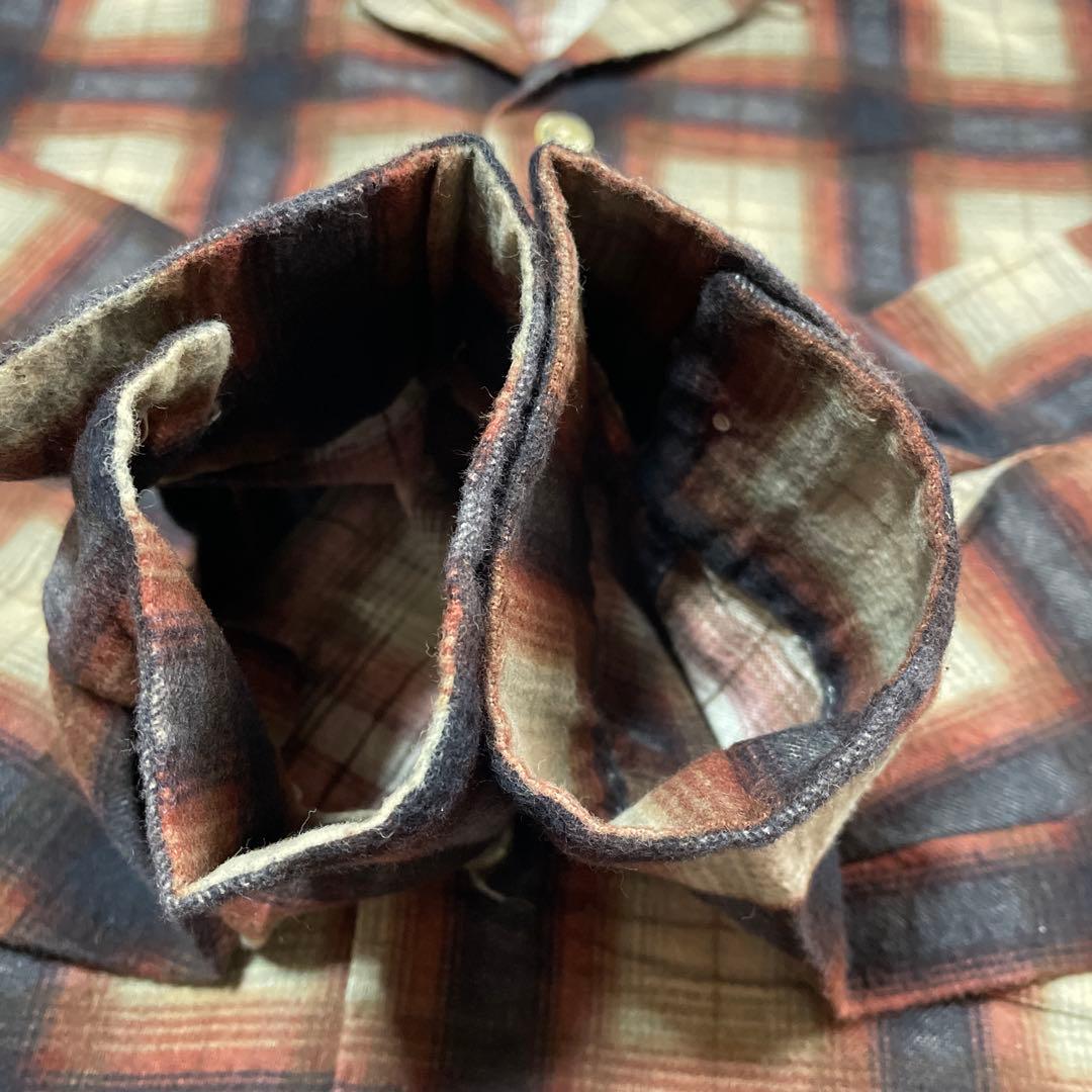 60s vintage プリントネルシャツ