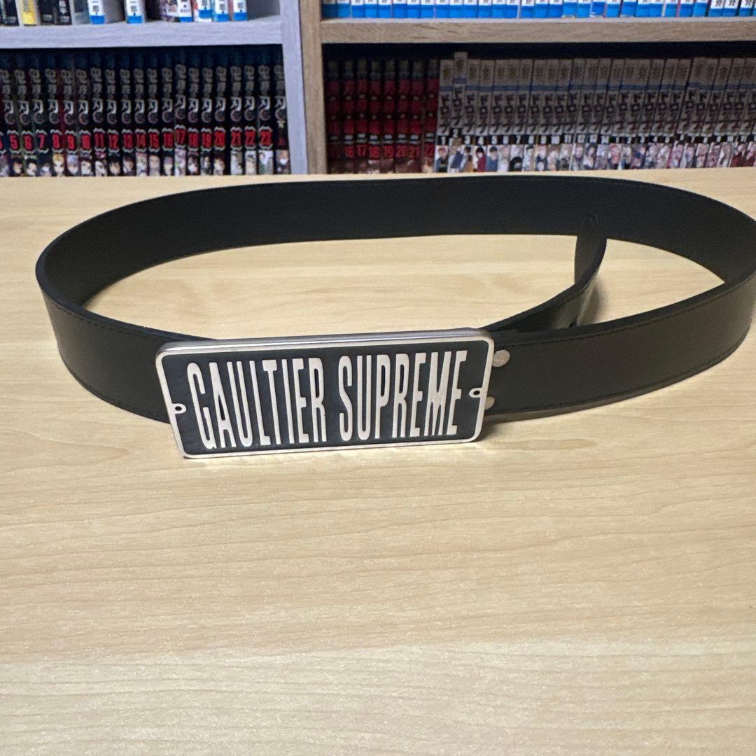 Gaultier Supreme ブラックレザーベルト