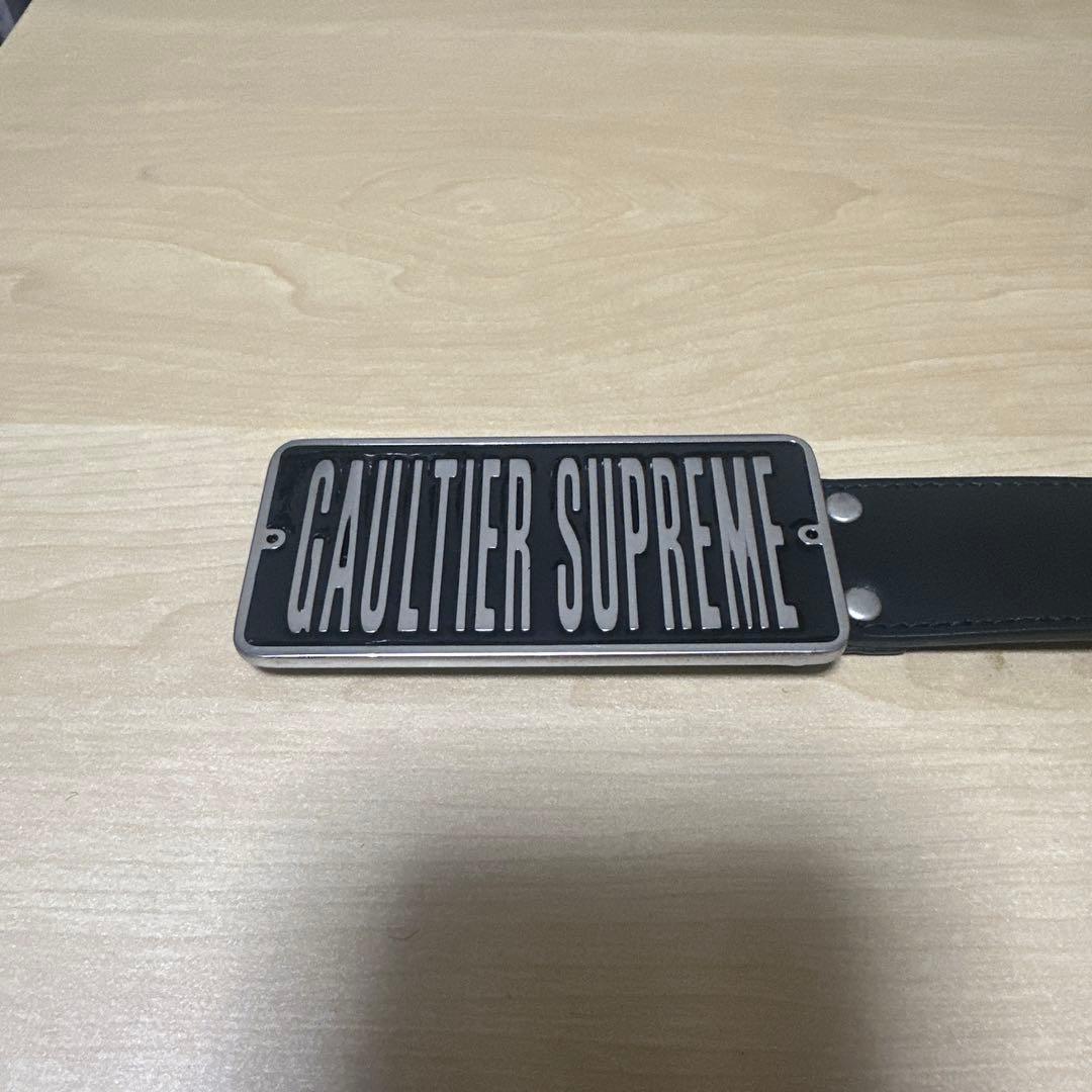 Gaultier Supreme ブラックレザーベルト