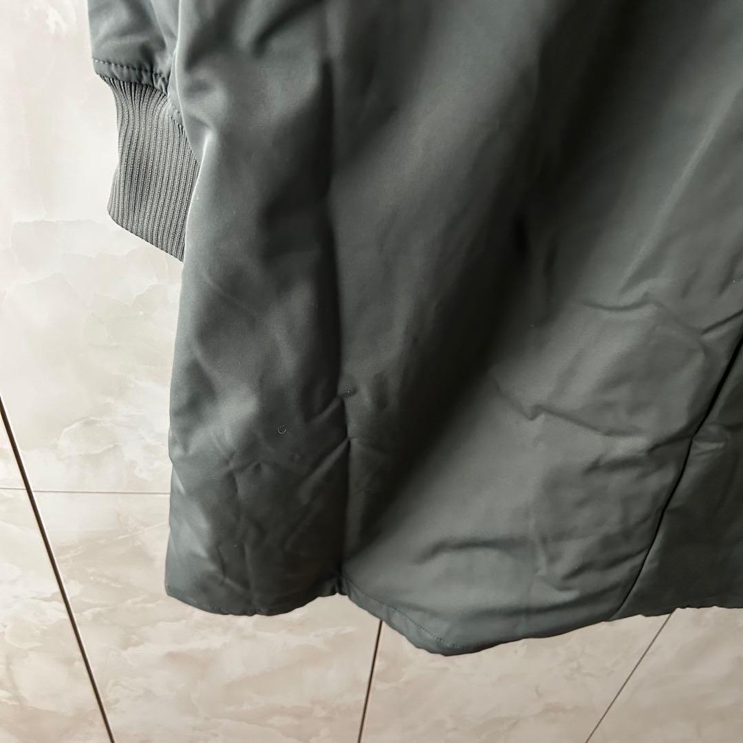 antiqua ビッグジッパーロングコート　グレー　オーバーサイズ　ドローコード