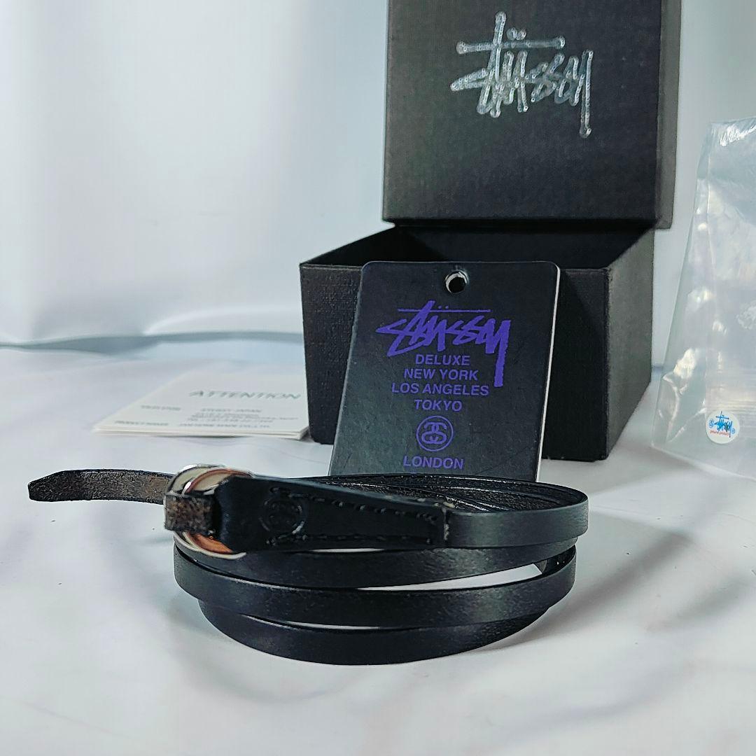 【限定品】STUSSY×JAM 　30周年記念　高級4連本革ブレスレット