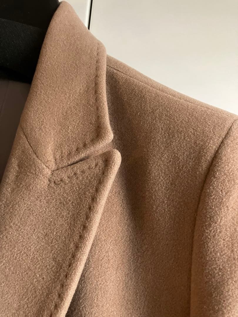 SCAPA ウールカシミヤ　ロングコート　ダブル　38 キャメル　着丈117cm