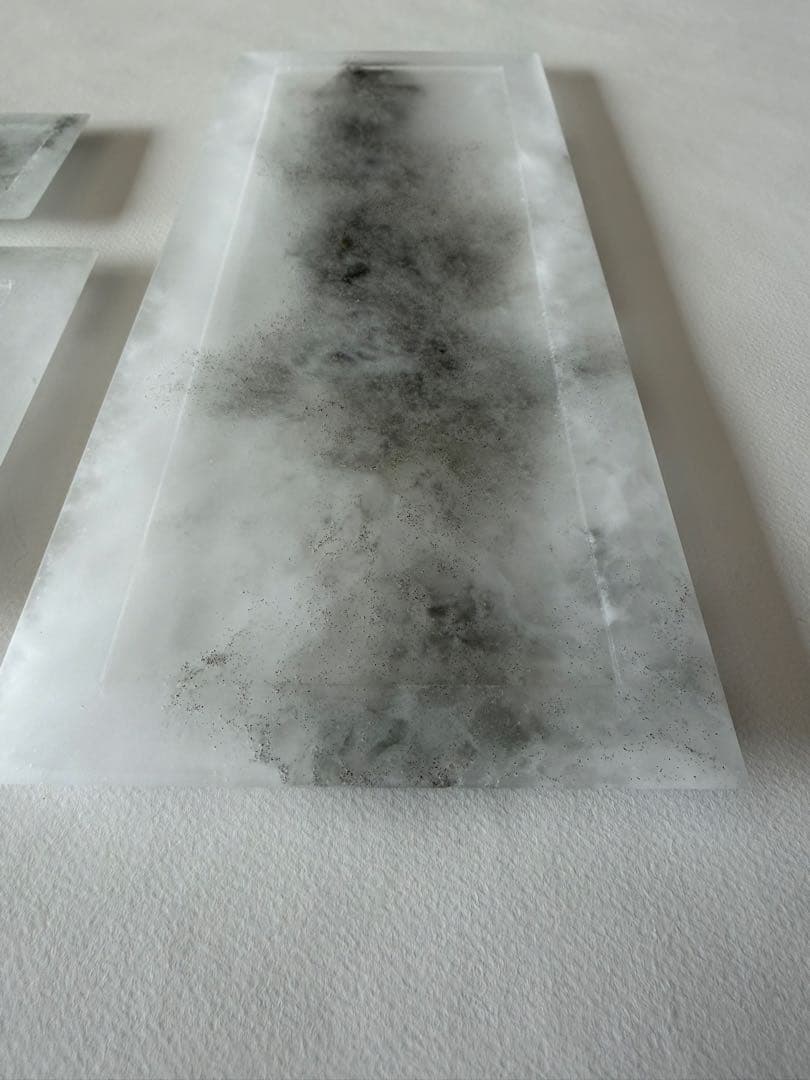 砂田夏海　shijima 角プレート　板皿　角皿　長皿　豆皿　箸置き　ガラス作家