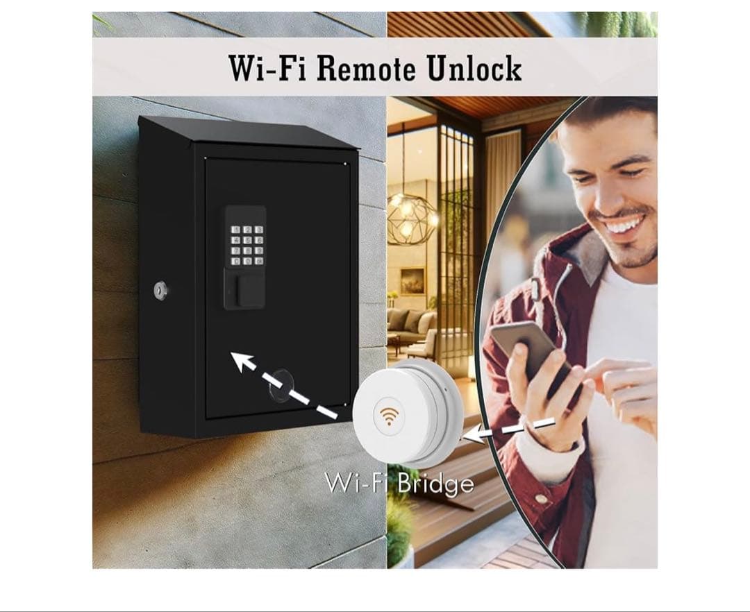 SAFEWeHere 郵便受け Wi-Fiブリッジ付き