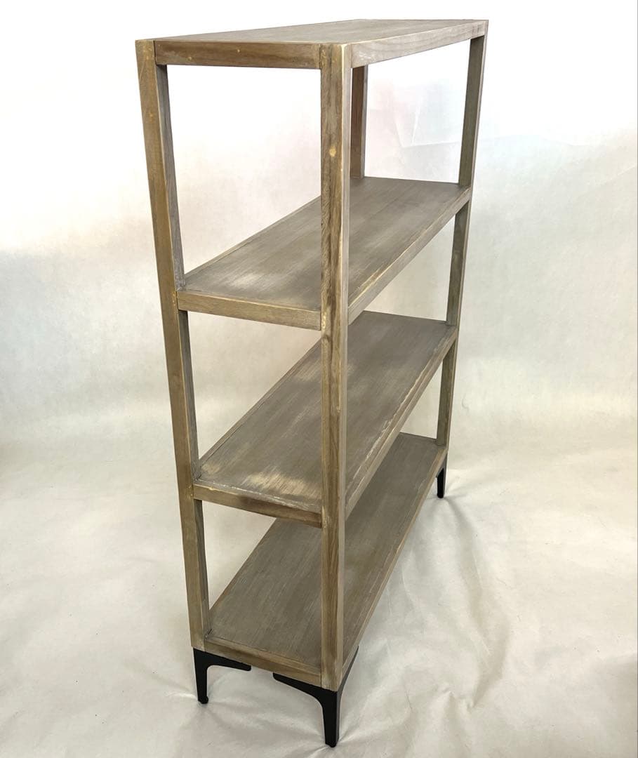 木の棚・ラック・グレーベージュ・ オープンラック・幅90cm 高さ122.5cm