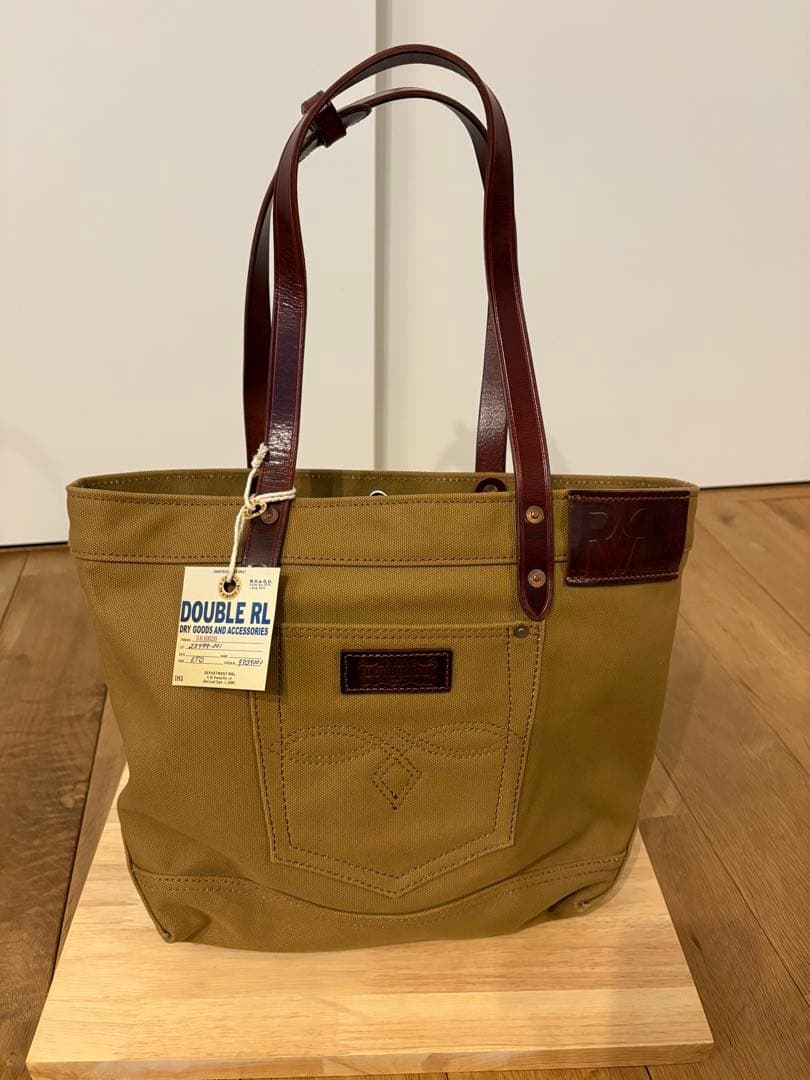 【未使用】RRLトートバッグ カーキ メンズ ラルフローレン キャンバス