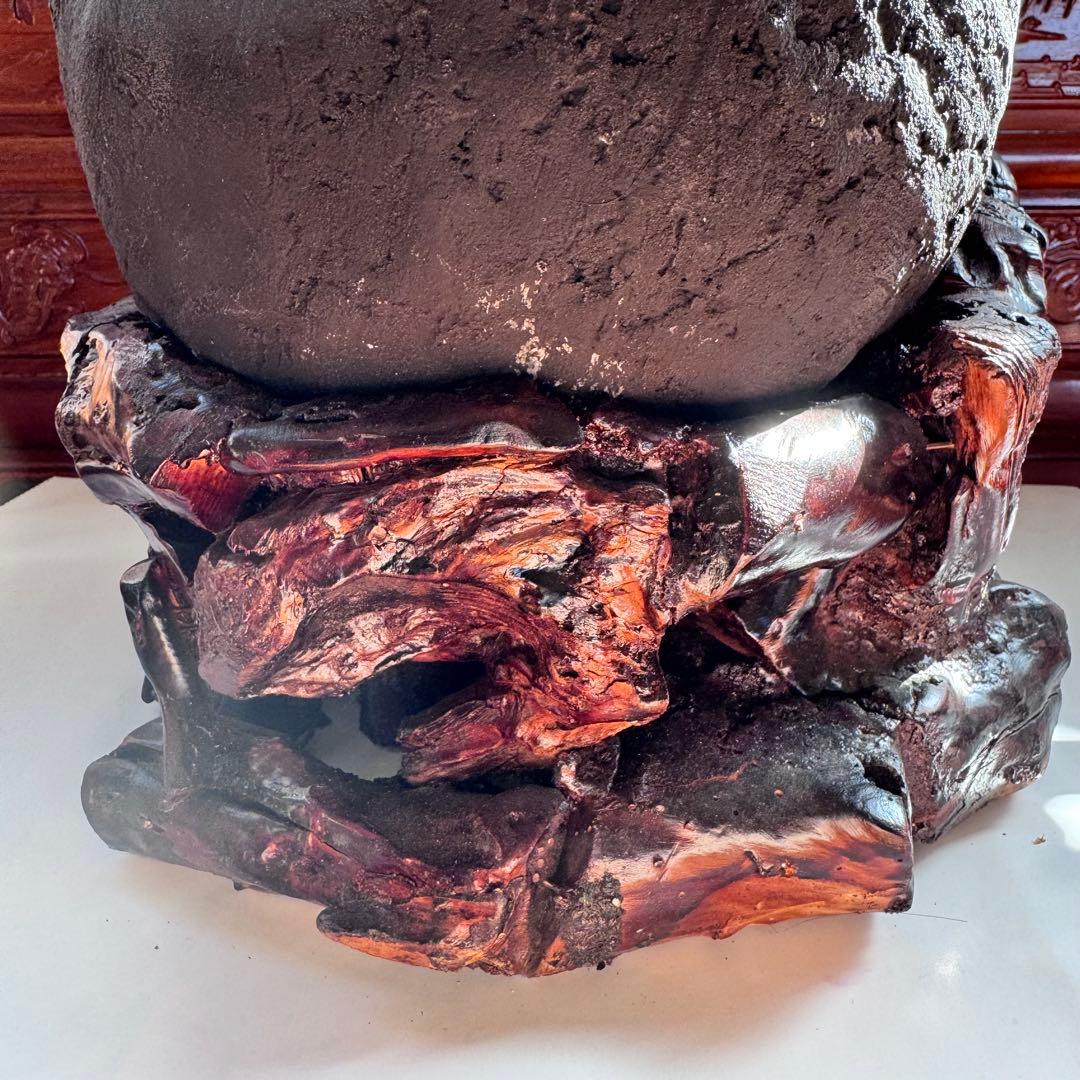 G-6アメジストドーム　濃紫クラスタージォード　天然石　クリスタル　置物13.6