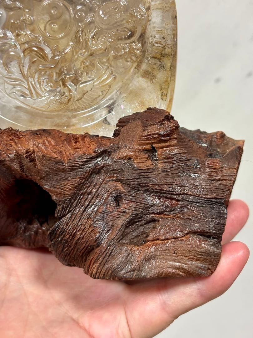 四大神　四大神獣　四神水晶手彫り置物　635g 風水　青龍・朱雀・白虎・玄武