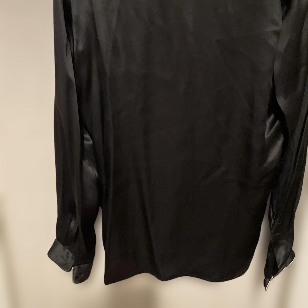 強*壺様 美品　Casablanca シルク パジャマシャツ　Mサイズ　ブラック