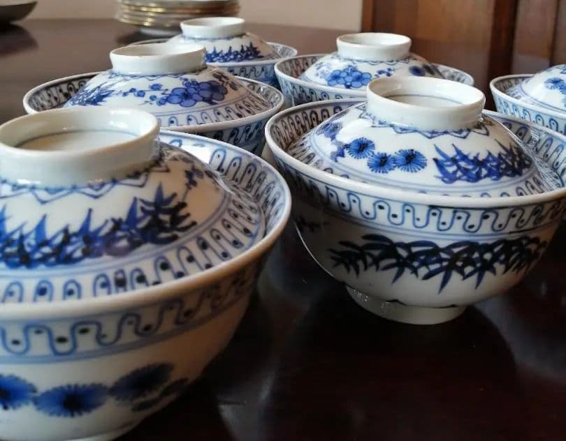 伊万里焼き　松竹梅　蓋椀　6点セット