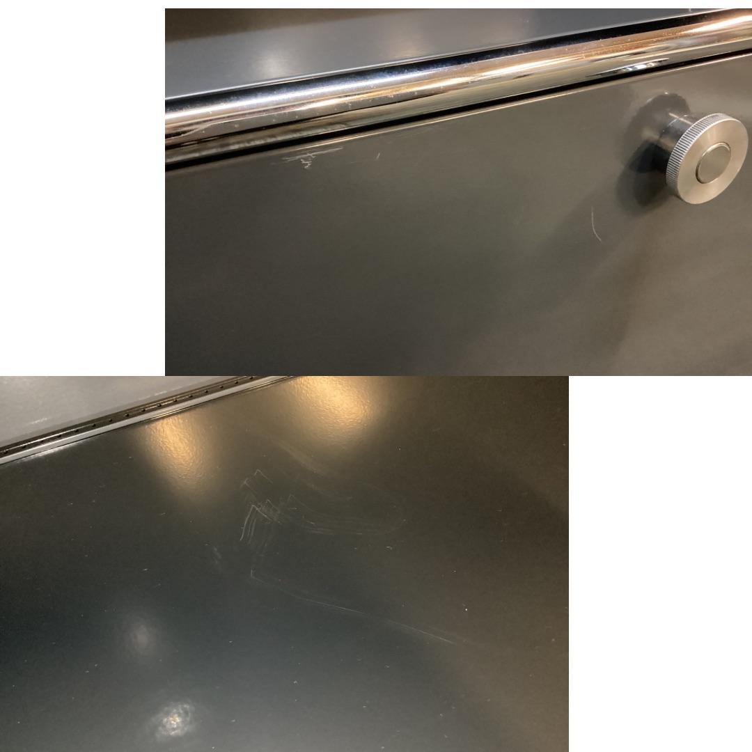 USMハラー ３段 オープンキャビネット シェルフ アントラサイト