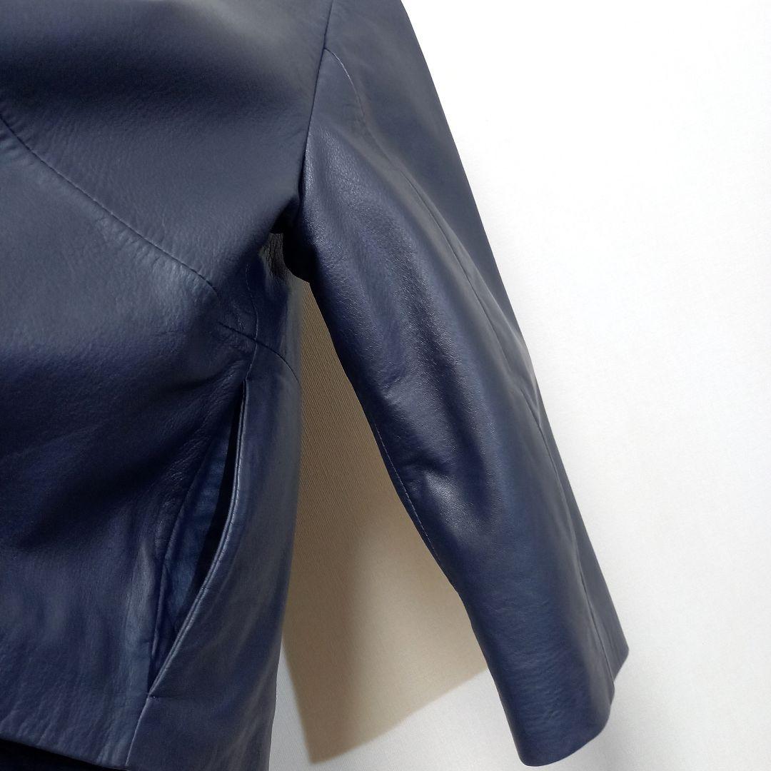 極美品 マックスマーラ MAX&CO 羊革 シープスキン レザージャケット 40