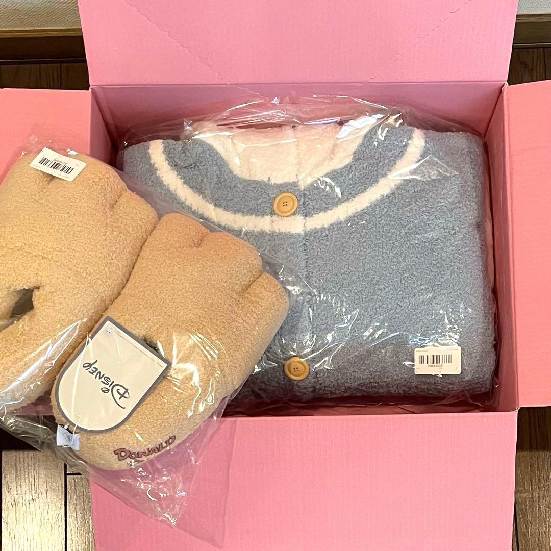 〈新品未使用 〉ジェラピケ ドナルド ポンチョ&ルームブーツ 2点セット