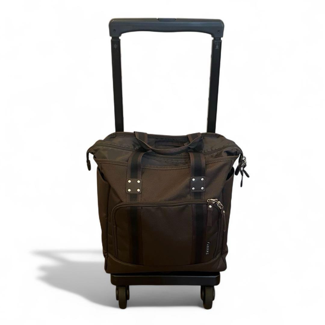 【美品】SWANY スワニー キャリーバッグ キャリーカー ブラウン