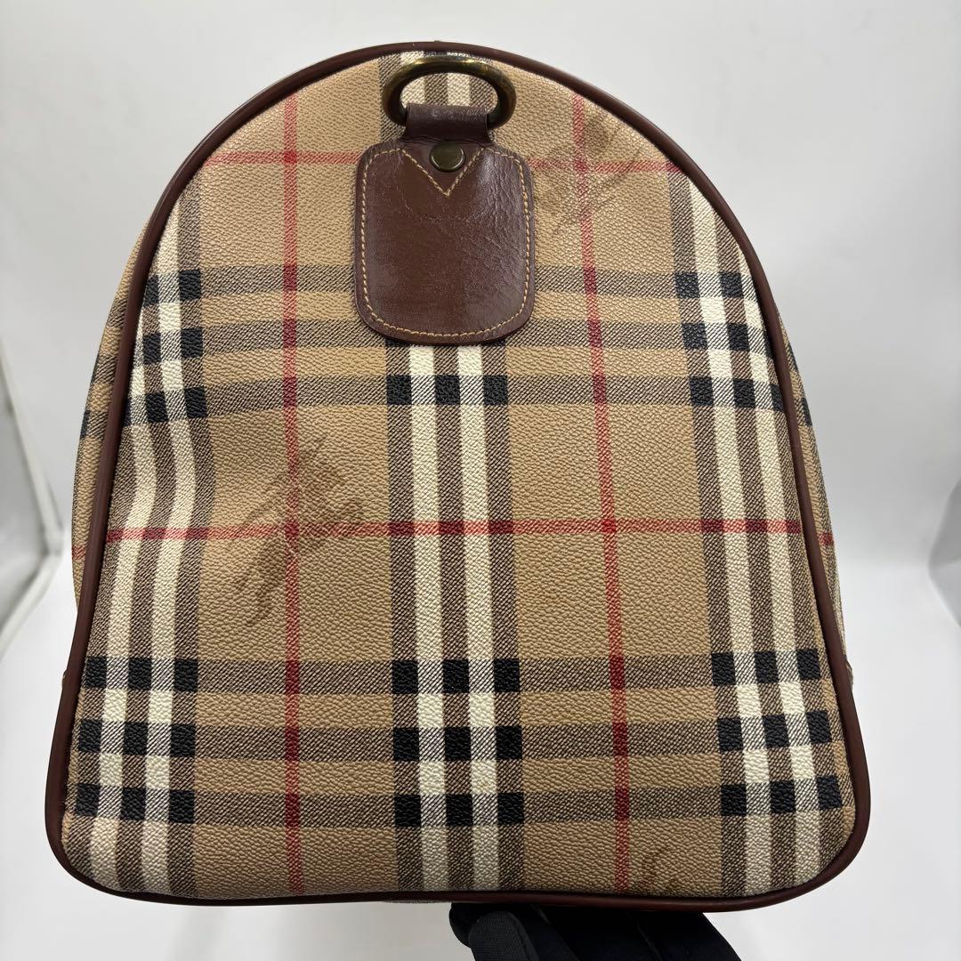 バーバリー ノバチェック 2way レザー ボストンバッグ ショルダーバッグ