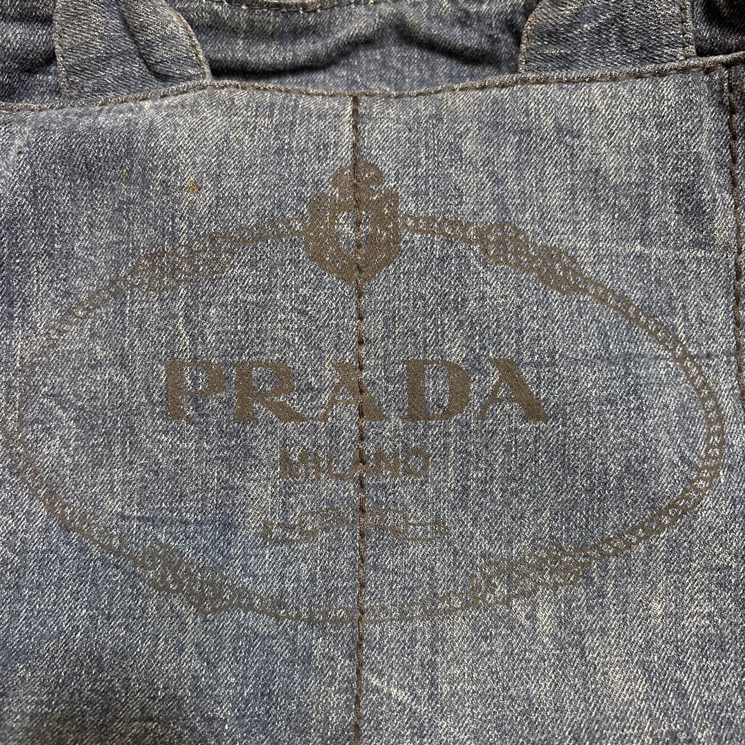 【おにぎり様用】PRADA カナパ Lサイズ　トートバッグキャンバス三角プレート