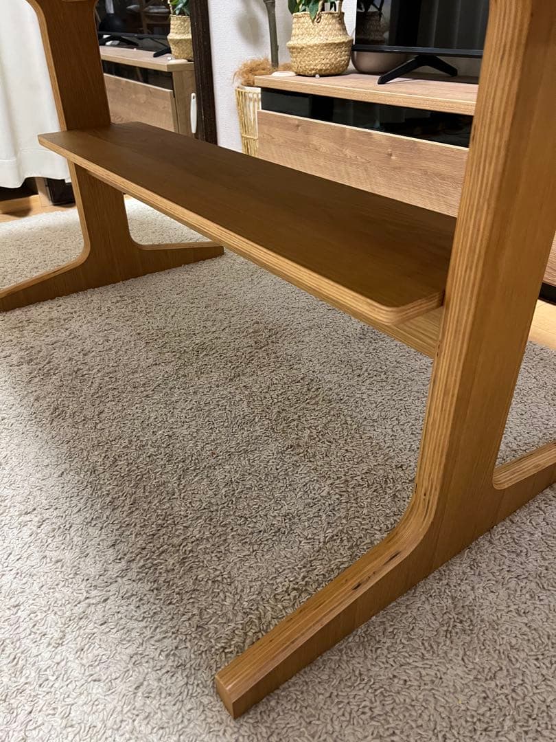 【美品】MUJI 無印良品 リビングでもダイニングでもつかえるテーブル オーク