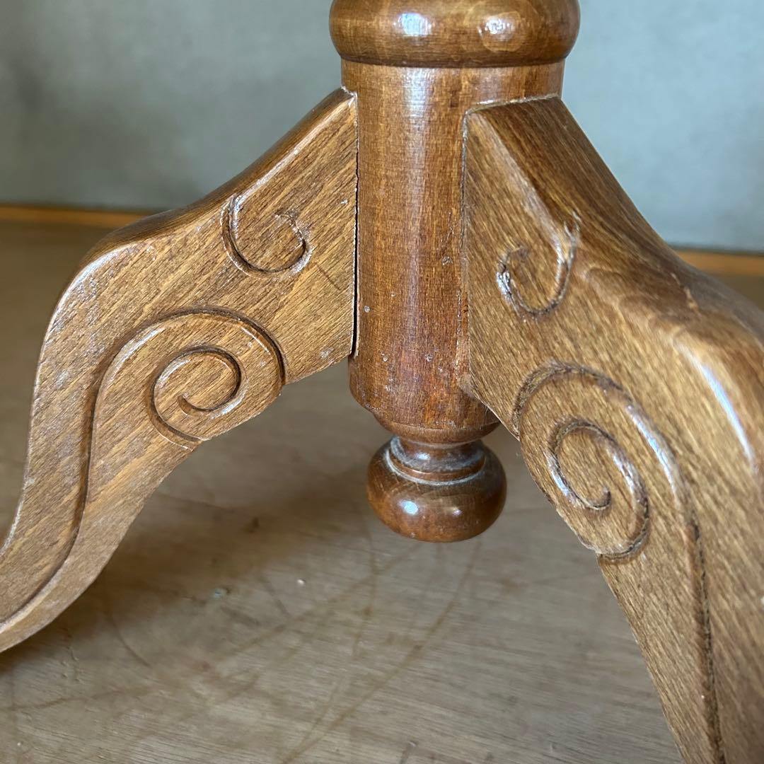 サイドテーブル　イタリア　木製　猫脚