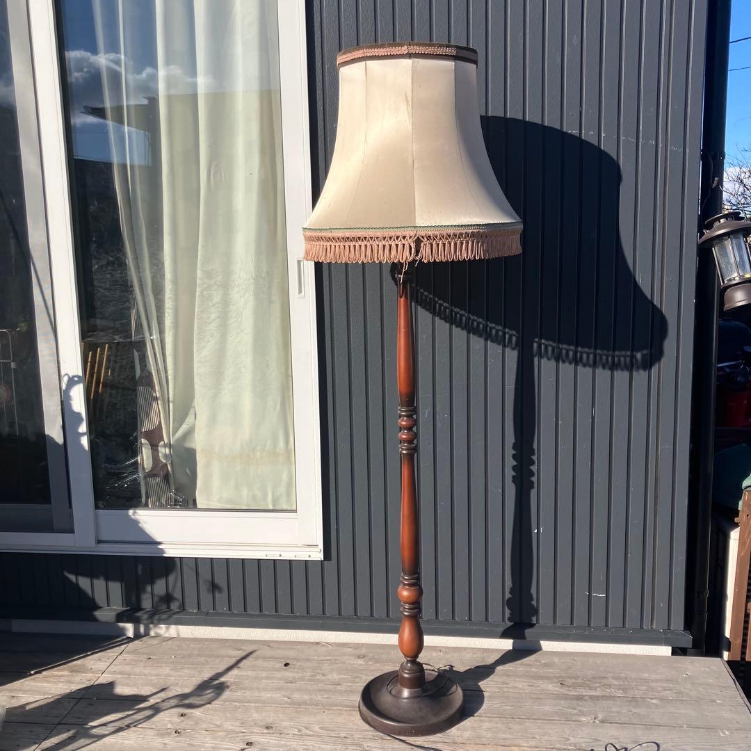 昭和レトロ スタンドライト フリンジシェードランプ フロアライト フロアスタンド