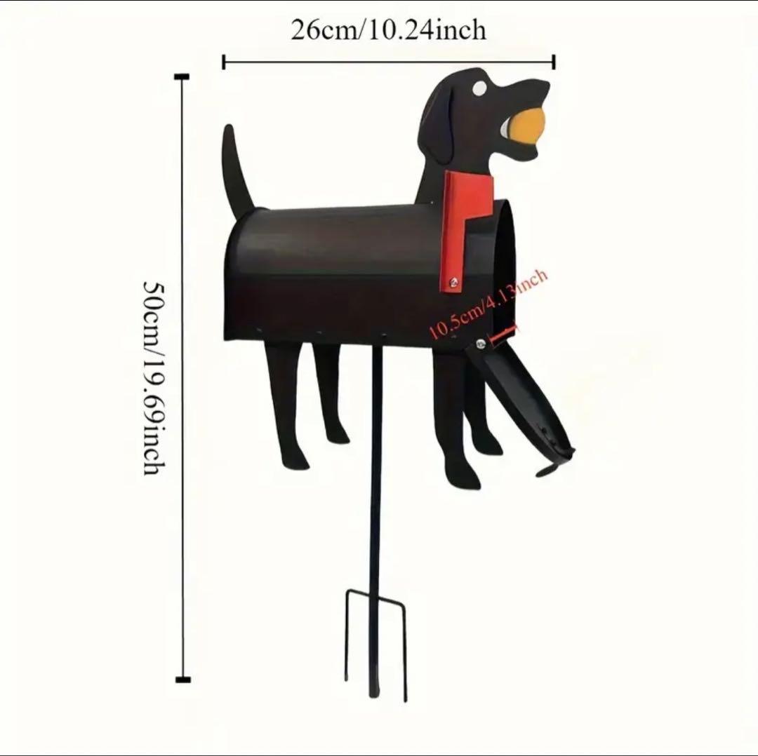 新品　犬の形状の郵便受け　郵便ポスト　自立型　アニマル　メールボックス　モダン