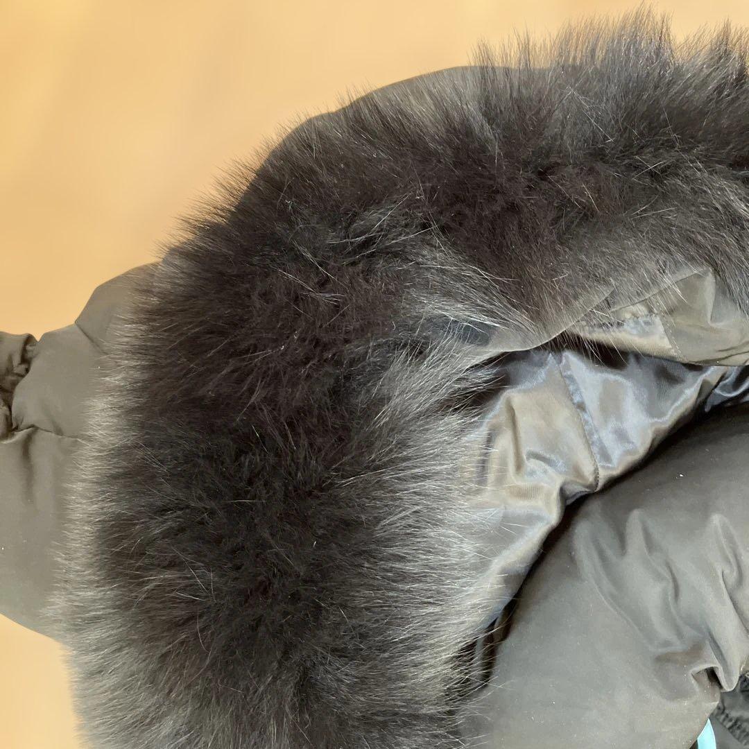 リアルファー ベルト付き ロングダウンコート