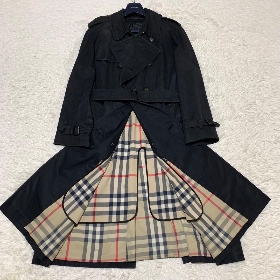 美品　バーバリーロンドン　トレンチ　メガチェック　カシミヤ混　羊毛　ベルト