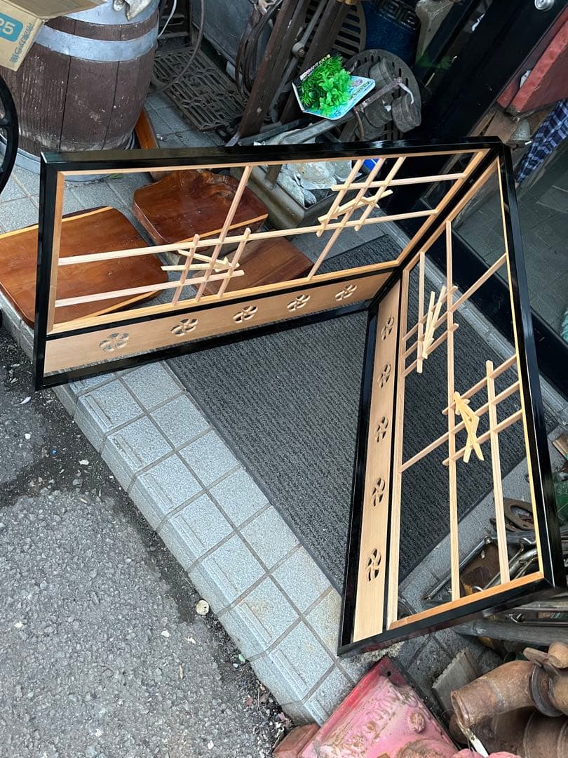 風炉先、 風炉先入れ替え用付き 格子風炉先 金銀ふすま風炉先 茶道具、