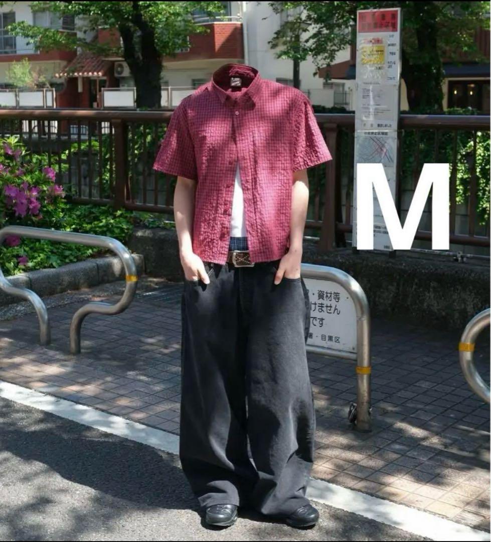 トップス Belvet Cropped checkered shirt pink