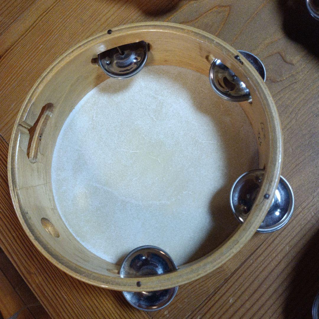 ヤマヨタンバリン・中古品 木製シンバル付きタンバリン5個セット ８日タイムセール