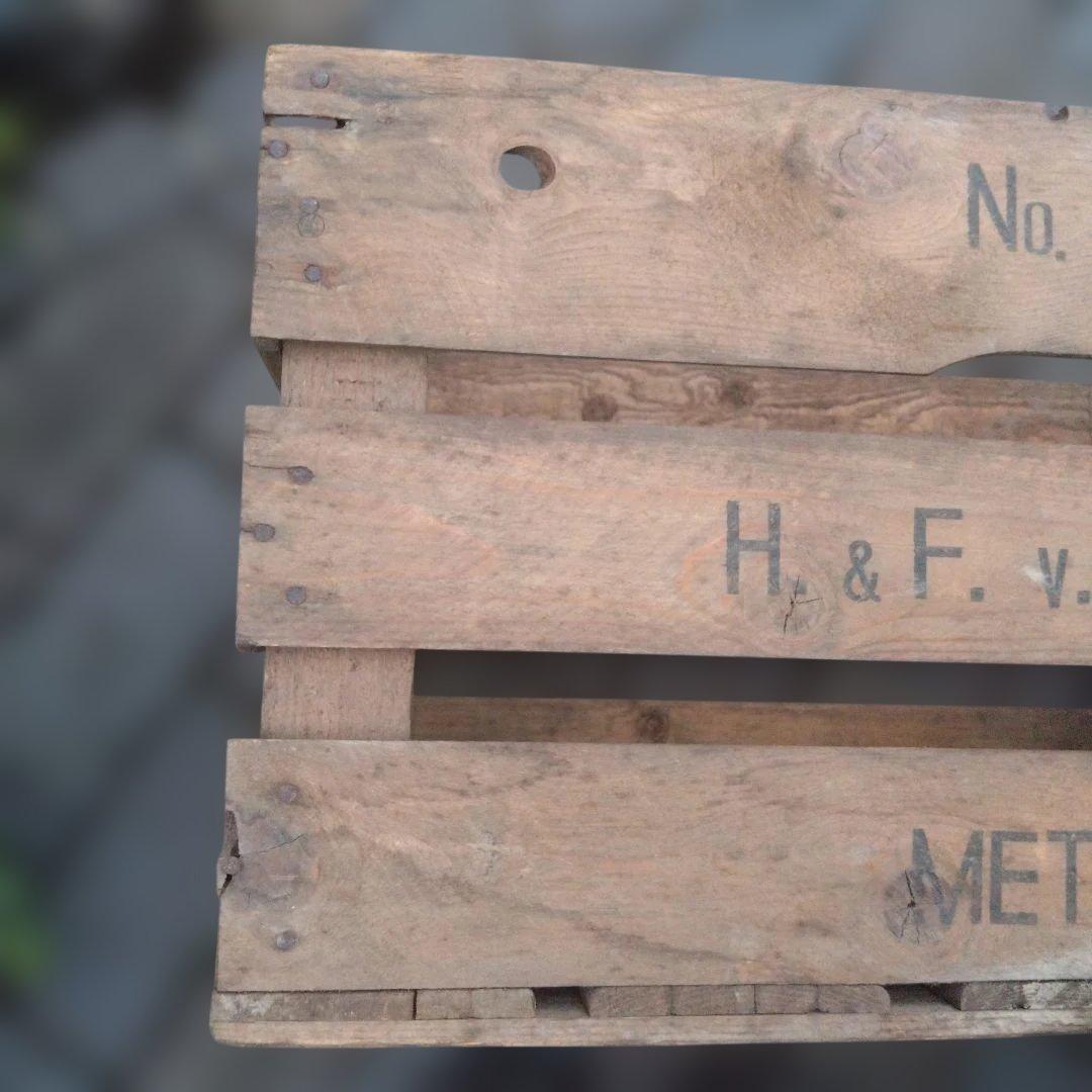 稀少 オランダ古物 苗物用 野菜用 古いベジタブルウッドボックス ヴィンテージ