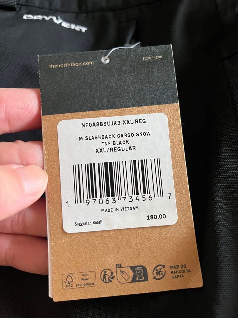 The North face スノーパンツ ブラック XL