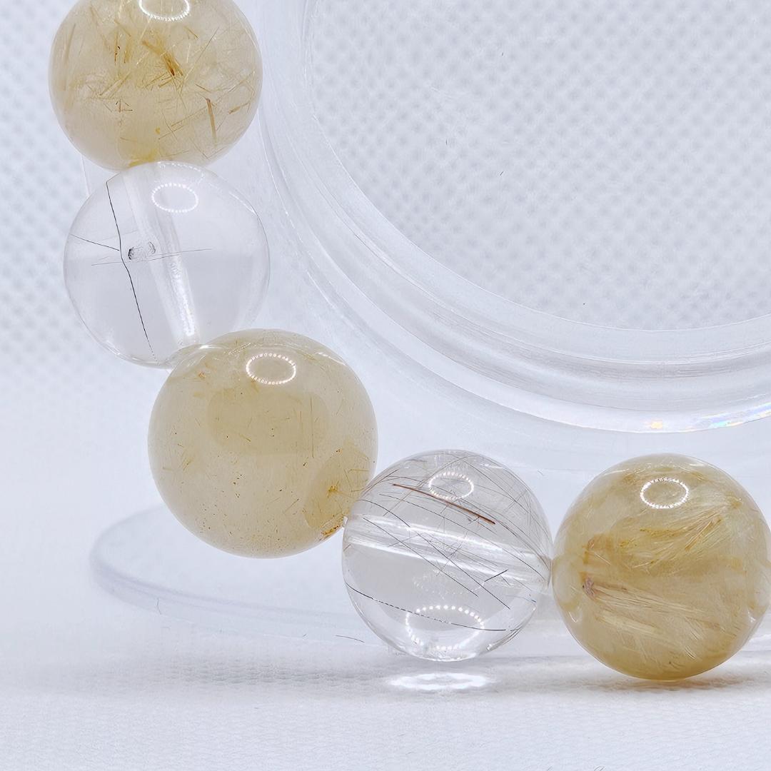 ゴールドルチル シルバールチル ブレスレット【大玉】