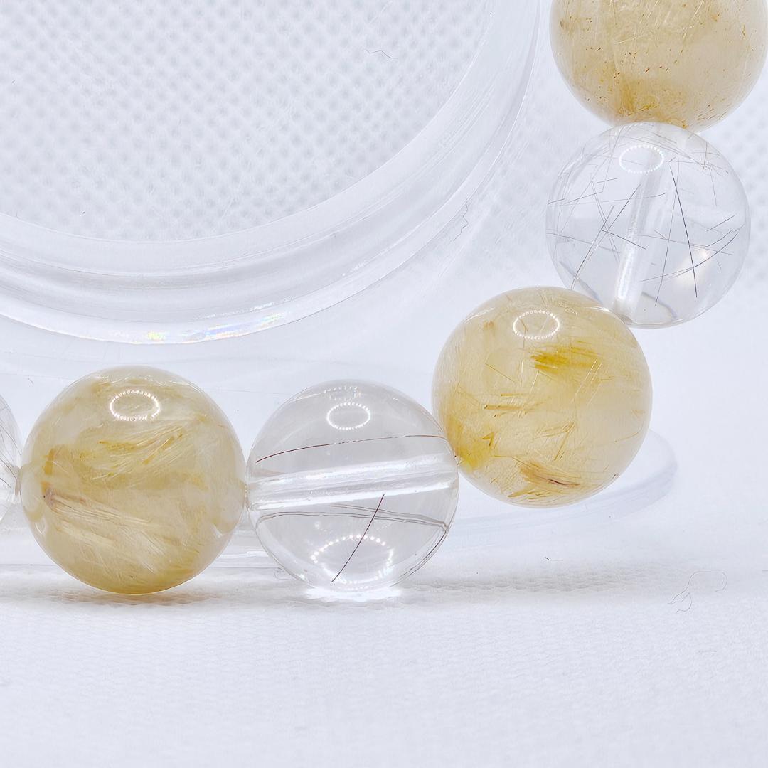 ゴールドルチル シルバールチル ブレスレット【大玉】