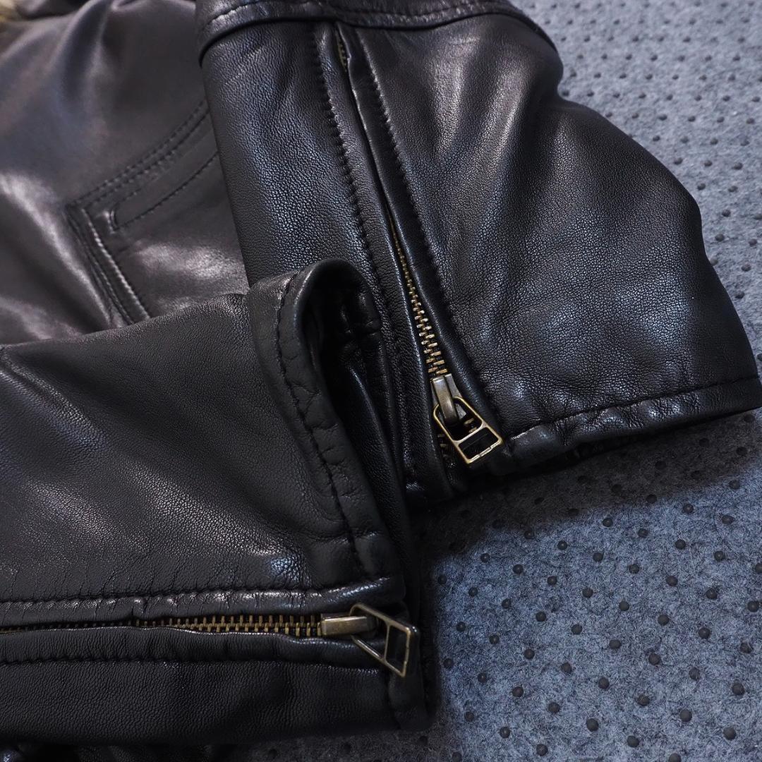 ジャケット・アウター 00s lamb leather volume fur raiders jkt